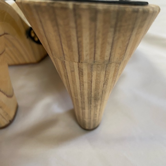 Miu Miu Patent Leather Wood Heels - Picture 9 of 14